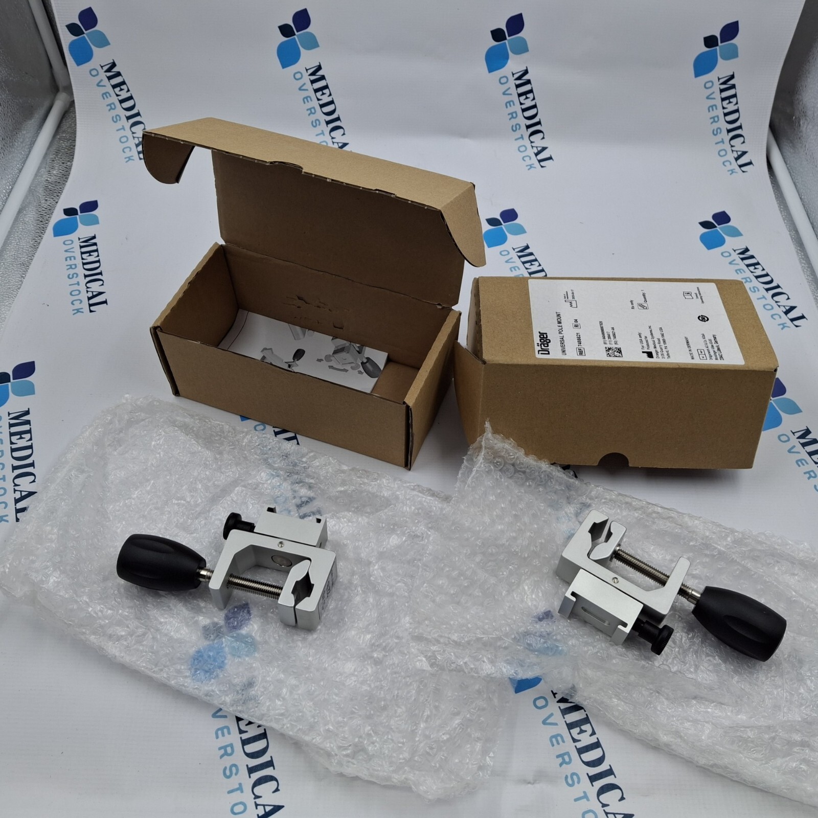 Drager Universal Pole Mount Ref: 7485621 Set of 2