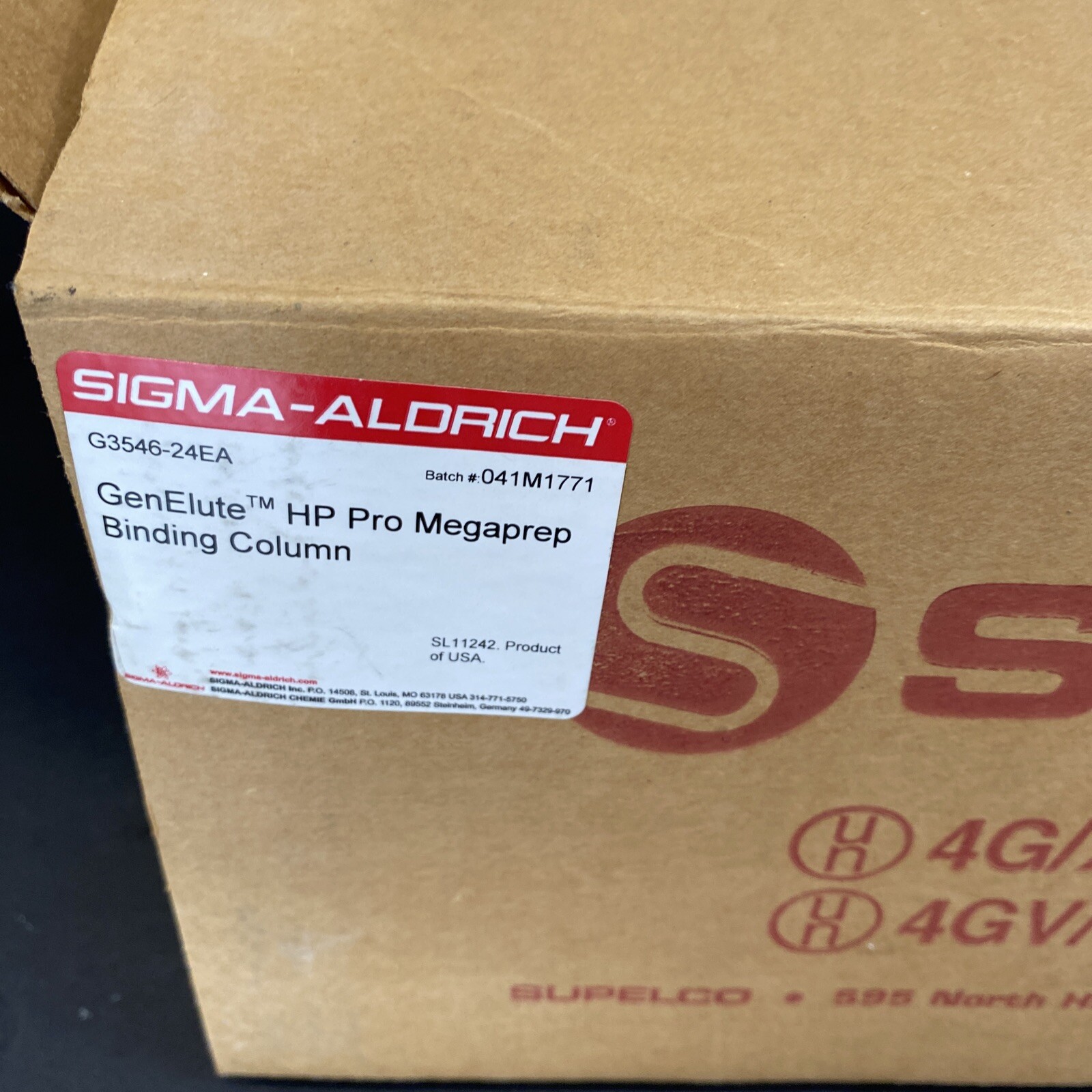 Supelco Binding Column GenElute HP Pro Megaprep Total of 12 Columns