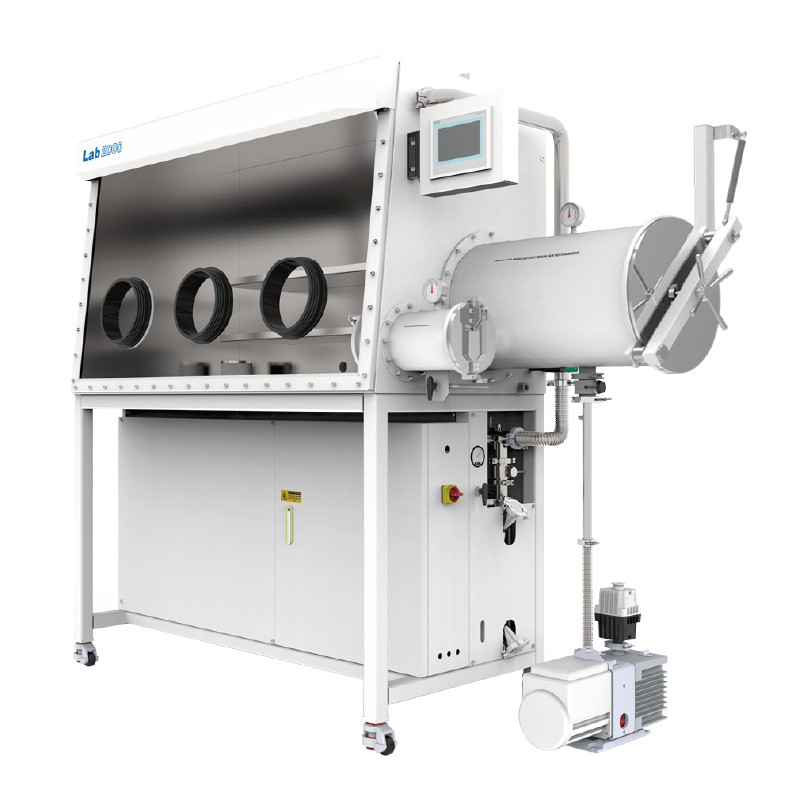 1500mm Dual-Sided Stainless Steel Inert Gas Glovebox H2O O2 Under 1ppm