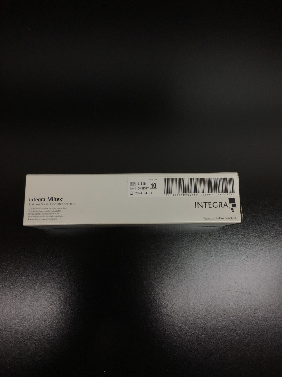 Integra REF 4-410 Size 10 Stainless Steel Disposable scalpels