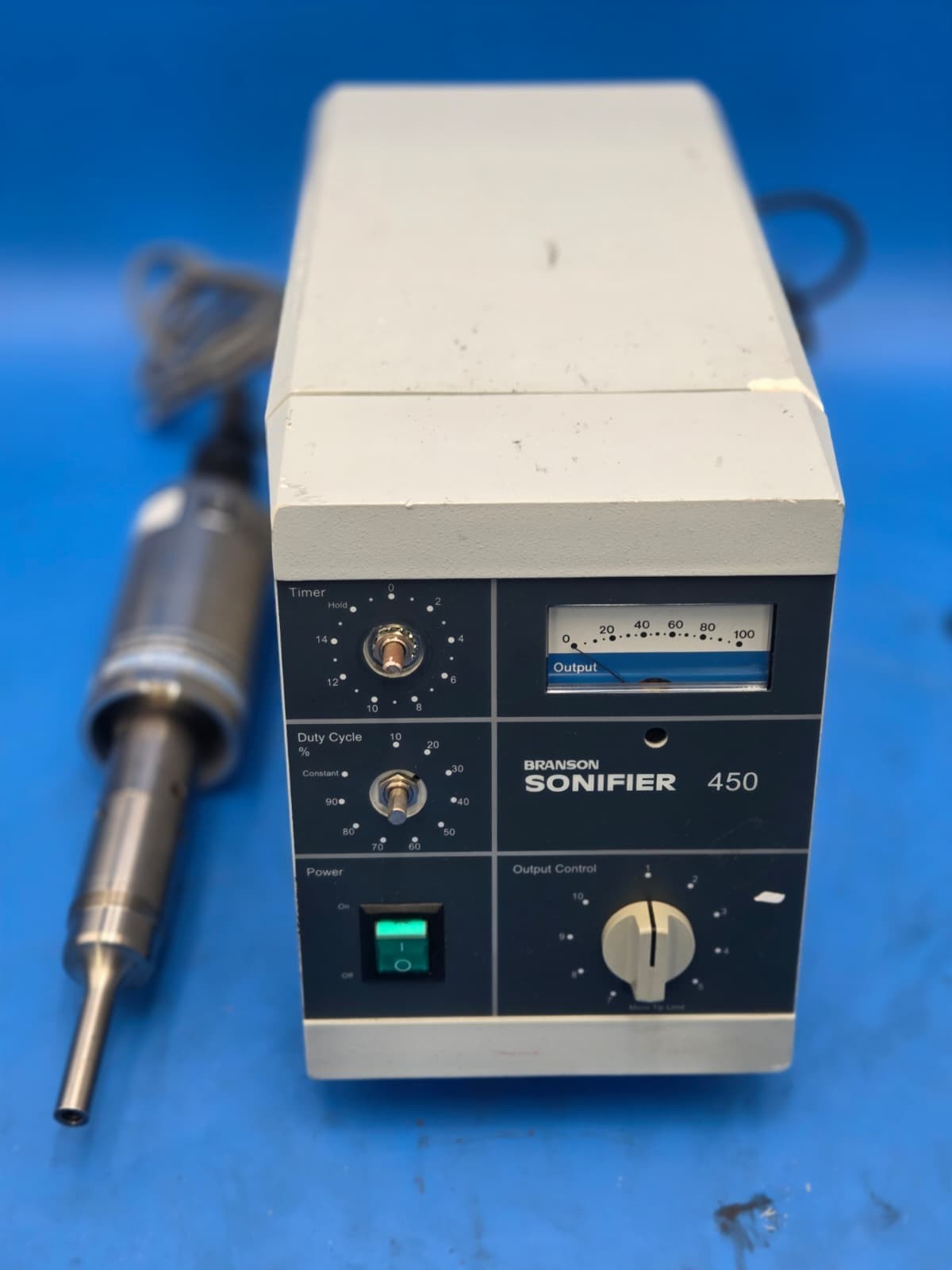 BRANSON SONIFER 450 ULRASONICS ultrasonic cell disruptor / homogenizer.