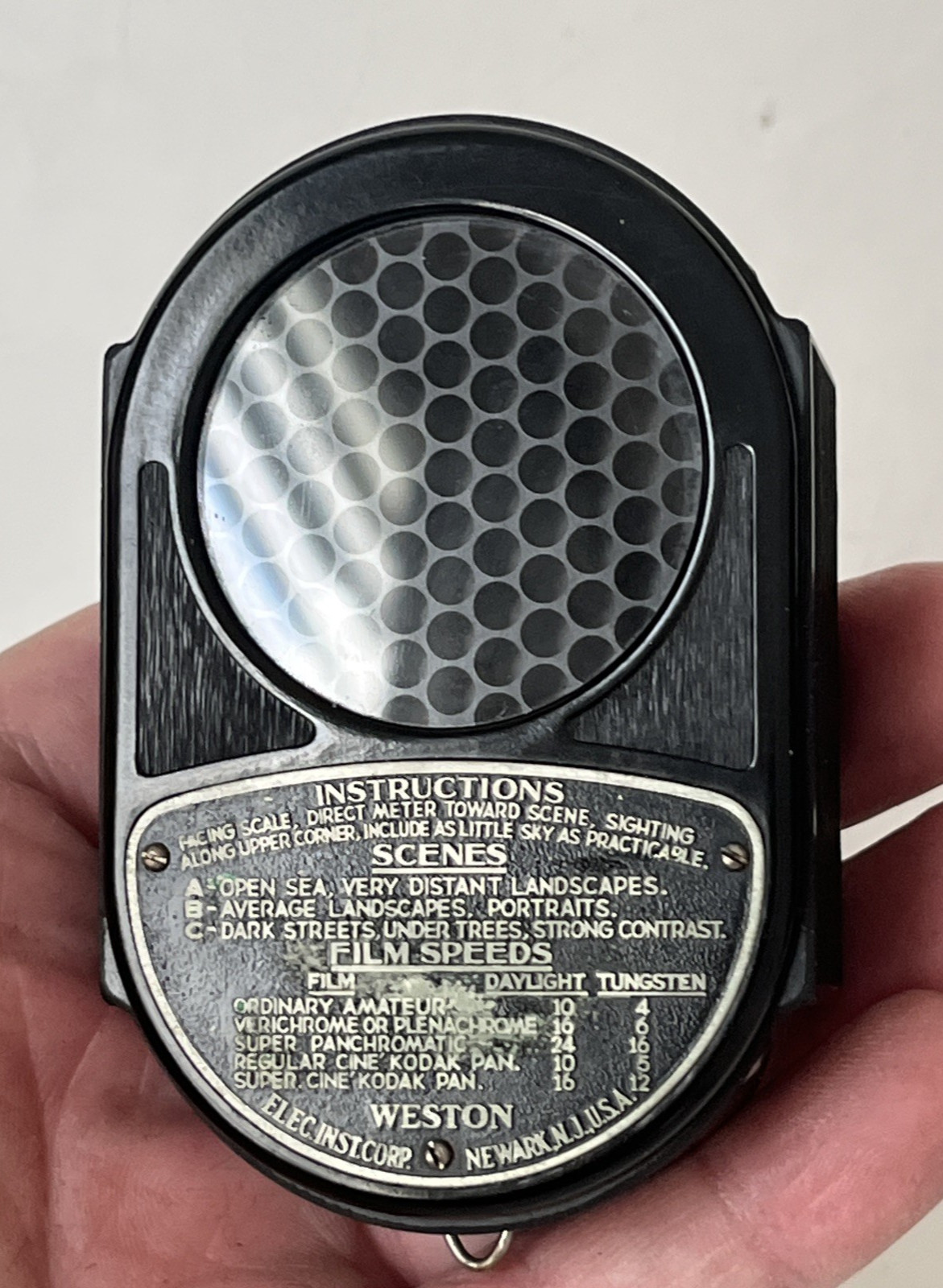 PHOTOGRAPHY LIGHT METER WESTON ANTIQUE OPTICS Untested For Parts