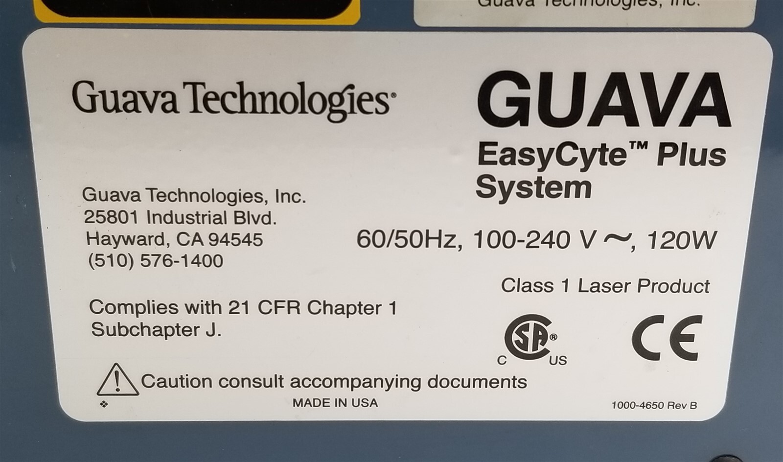 Guava Technologies EasyCyte Plus Flow Cytometry Cytometer System Unknown