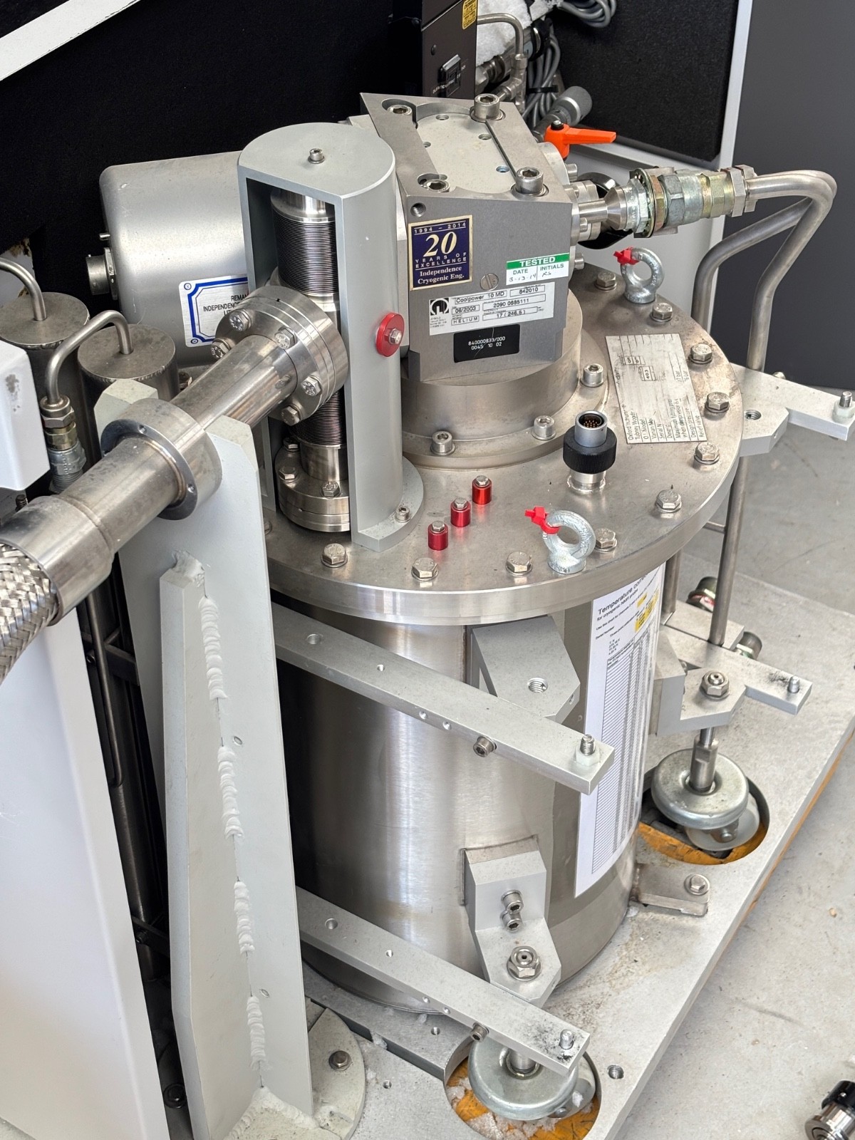 Varian #01910257 NMR Superconducting Magnet Cryostat Cold Trap, Cryogenic System