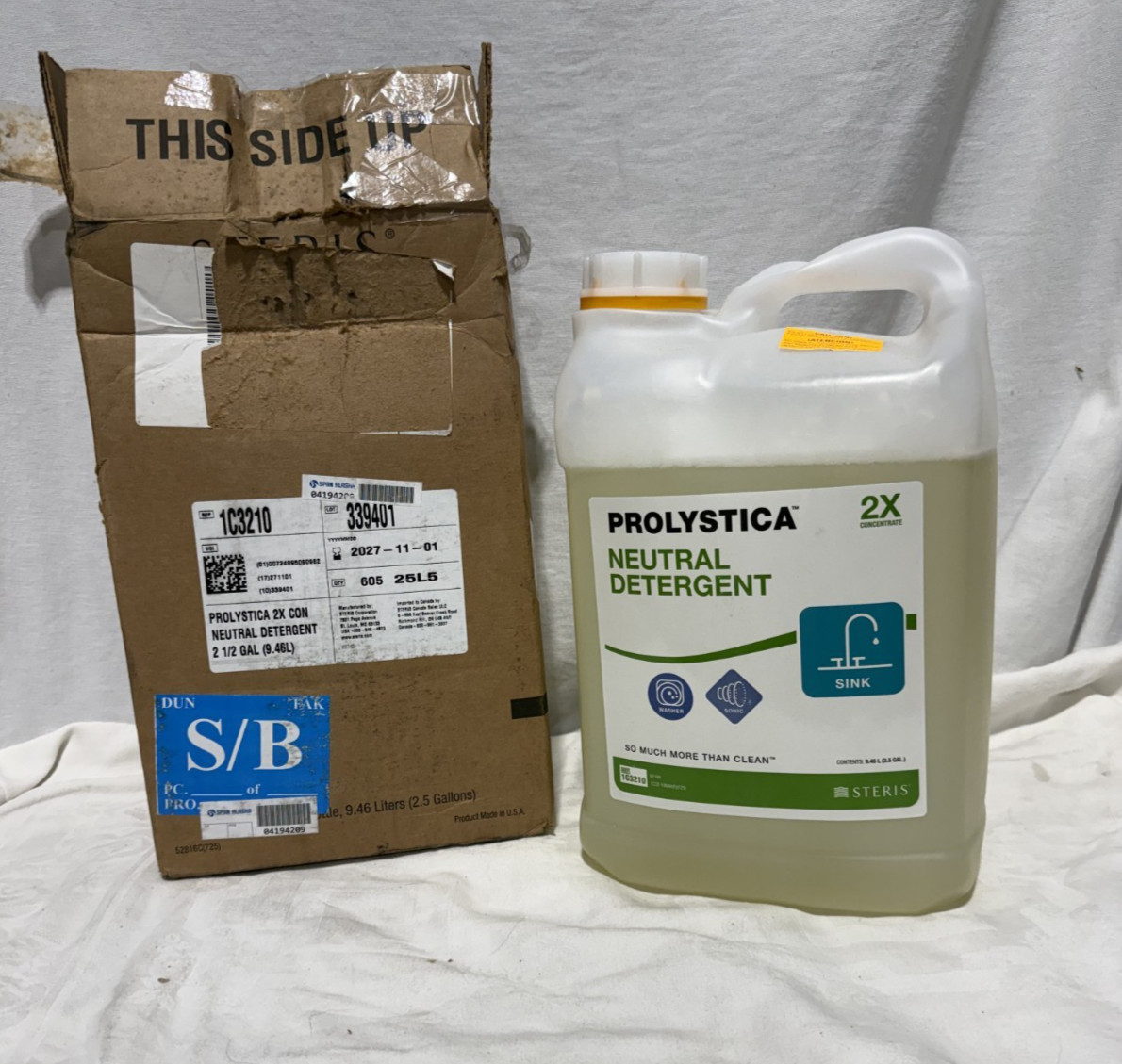 Steris Prolystica 2X Concentrate Neutral Detergent 2.5 Gal 1C3210 Degreaser New