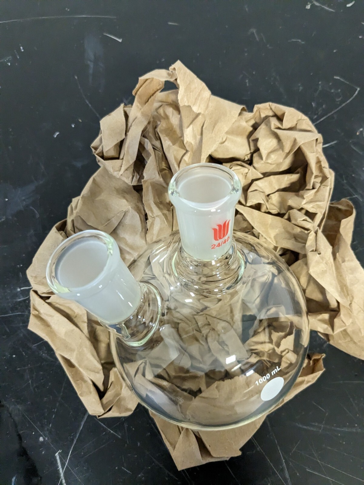 Two Neck Round Bottom Flask 1000 mL with 24/40 Joints