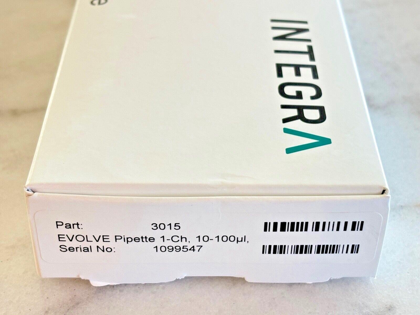 New Sealed Box – INTEGRA Biosciences EVOLVE Manual Pipette #3015, 1-Ch, 10-100uL