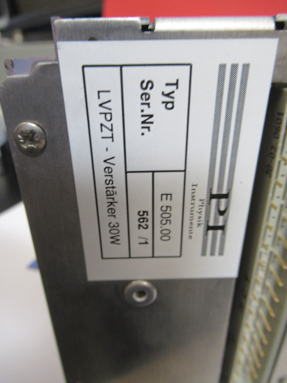 PI PHYSIK INSTRUMENTE GERMANY LVPZT AMPLIFIER E-505 NANO POSITIONING DRIVER Y5A4