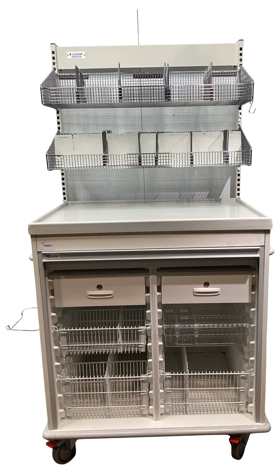 GENERIC MOBILE MEDICAL STORAGE CABINET WITH MEDICINE DISTRIBUTION BOXES !