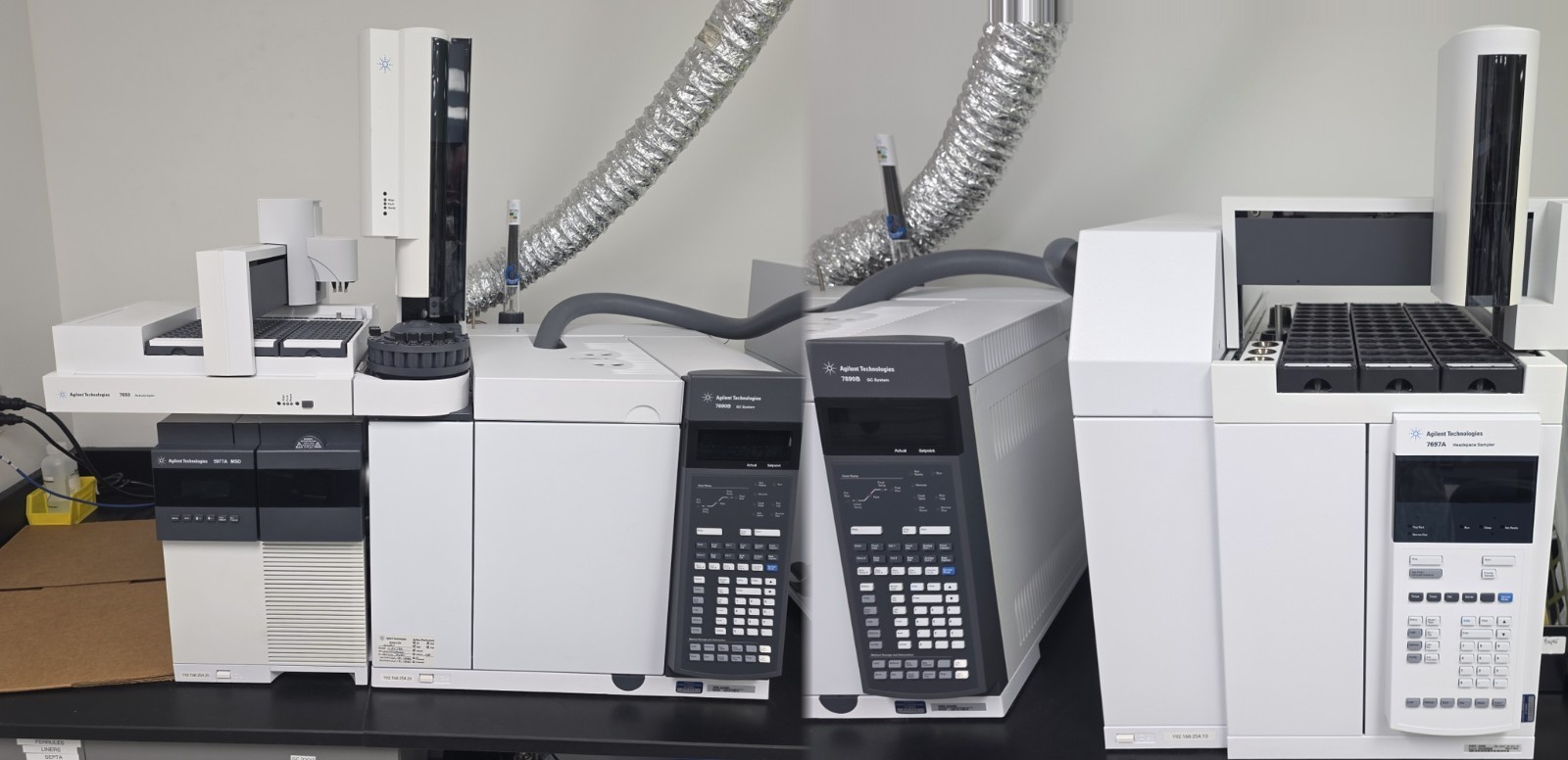 Agilent 7890B GC/ 5977A GC-MS System w/ FID, 7697A Headspace, 7693B Autosampler