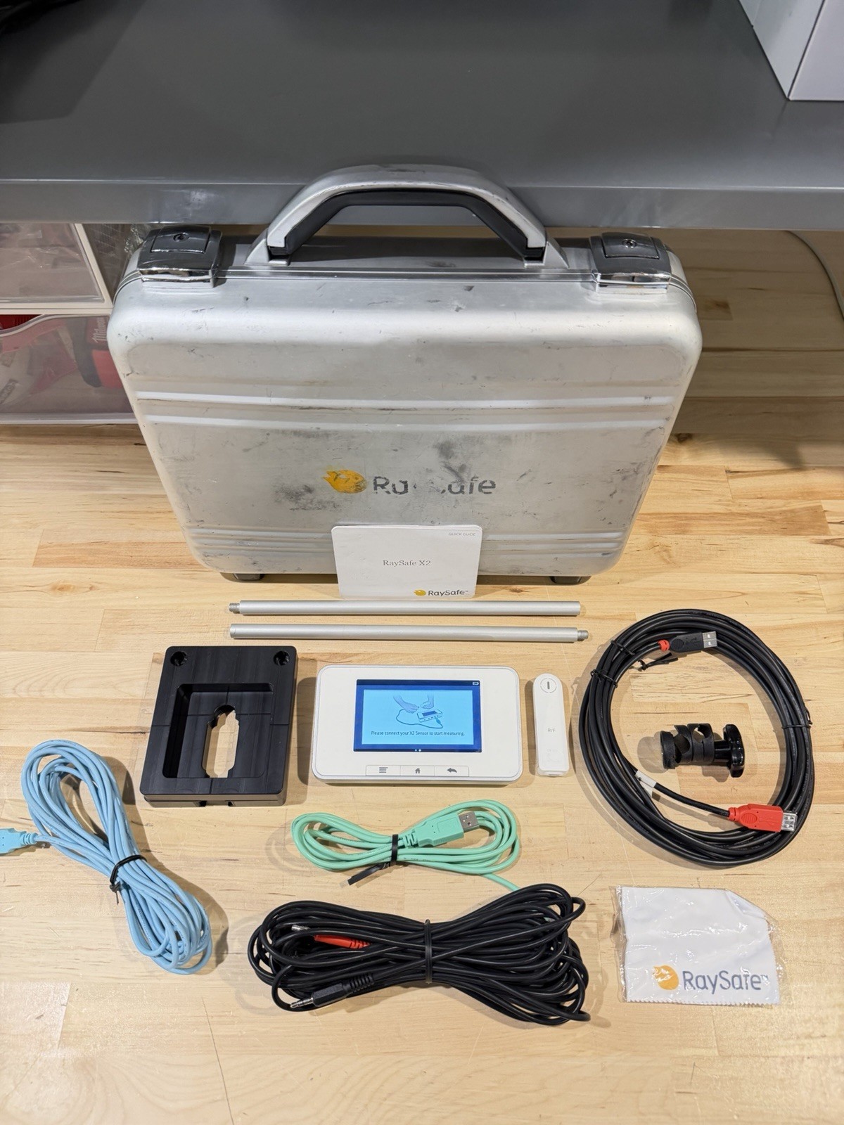 RAYSAFE X2 BASE UNIT KIT W/ SENSORS & ACCESSORIES (TESTED) FREE SHIPPING