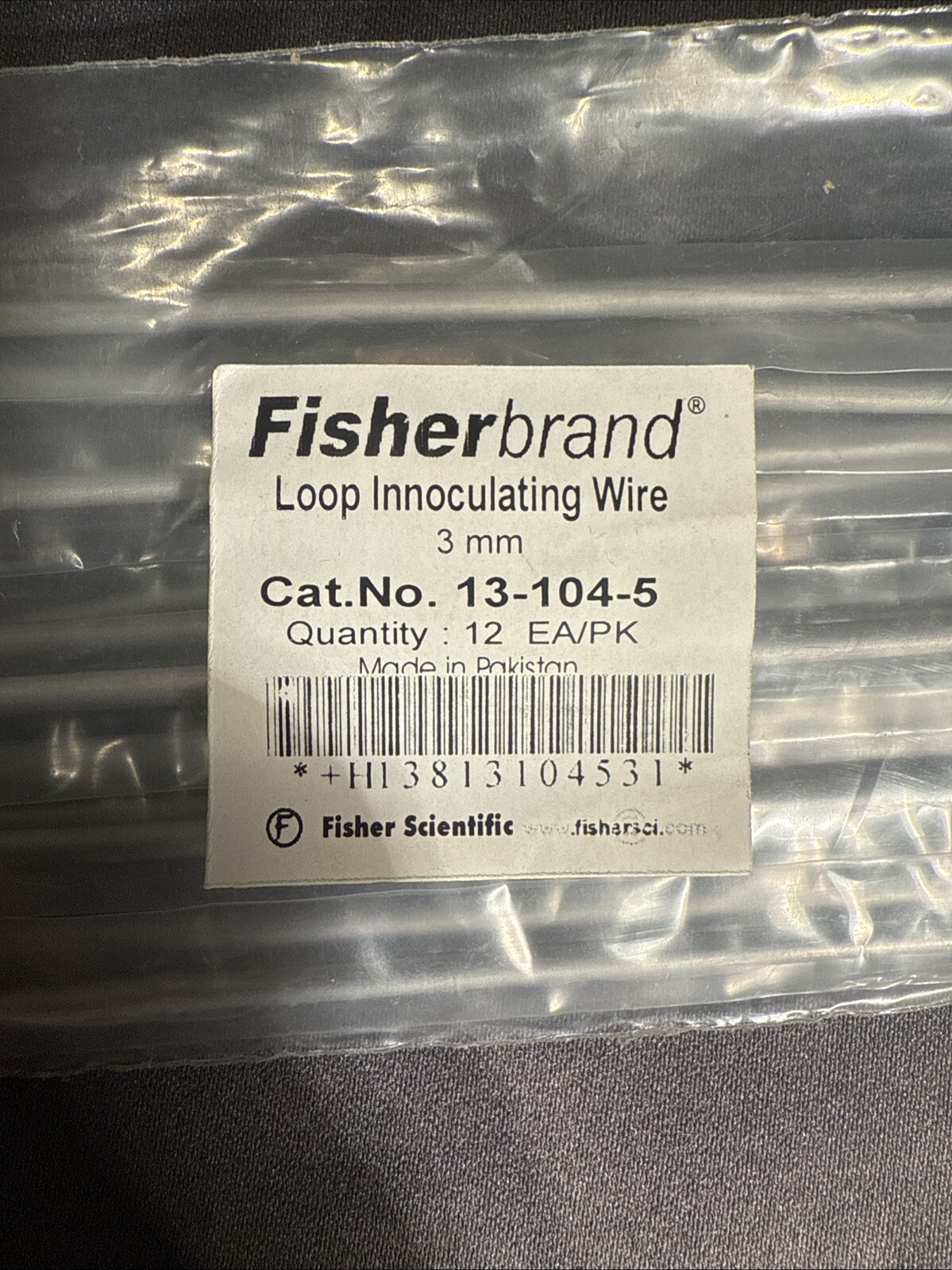 Bacterial Inoculating Loop 3mm, Smooth Wire, Aluminum Handle 11 Pack