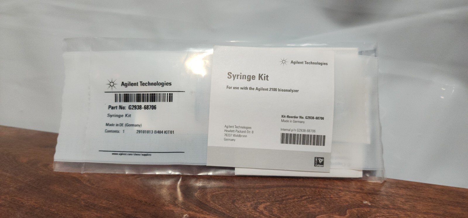 Agilent G2938-68706 Syringe Kit 2100 Bioanalyzer New Sealed, Made In Germany
