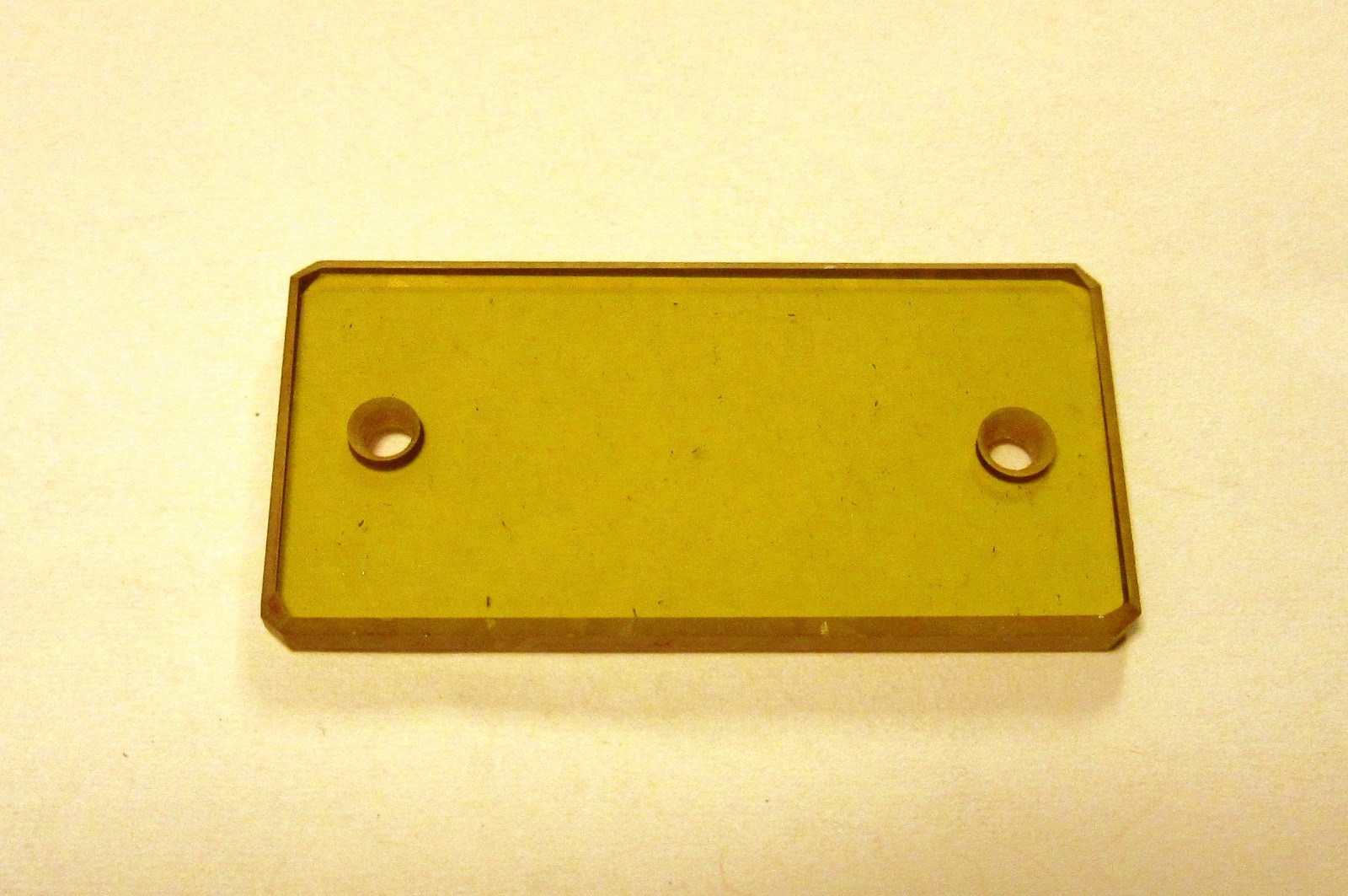 ZnSe (Zinc Selenide) Rectangular Window with holes 1.75″ X1.0″ X0.25″